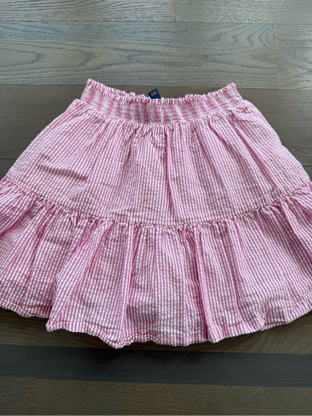 Ralph Lauren girls polo Pink Seersucker Tiered skirt